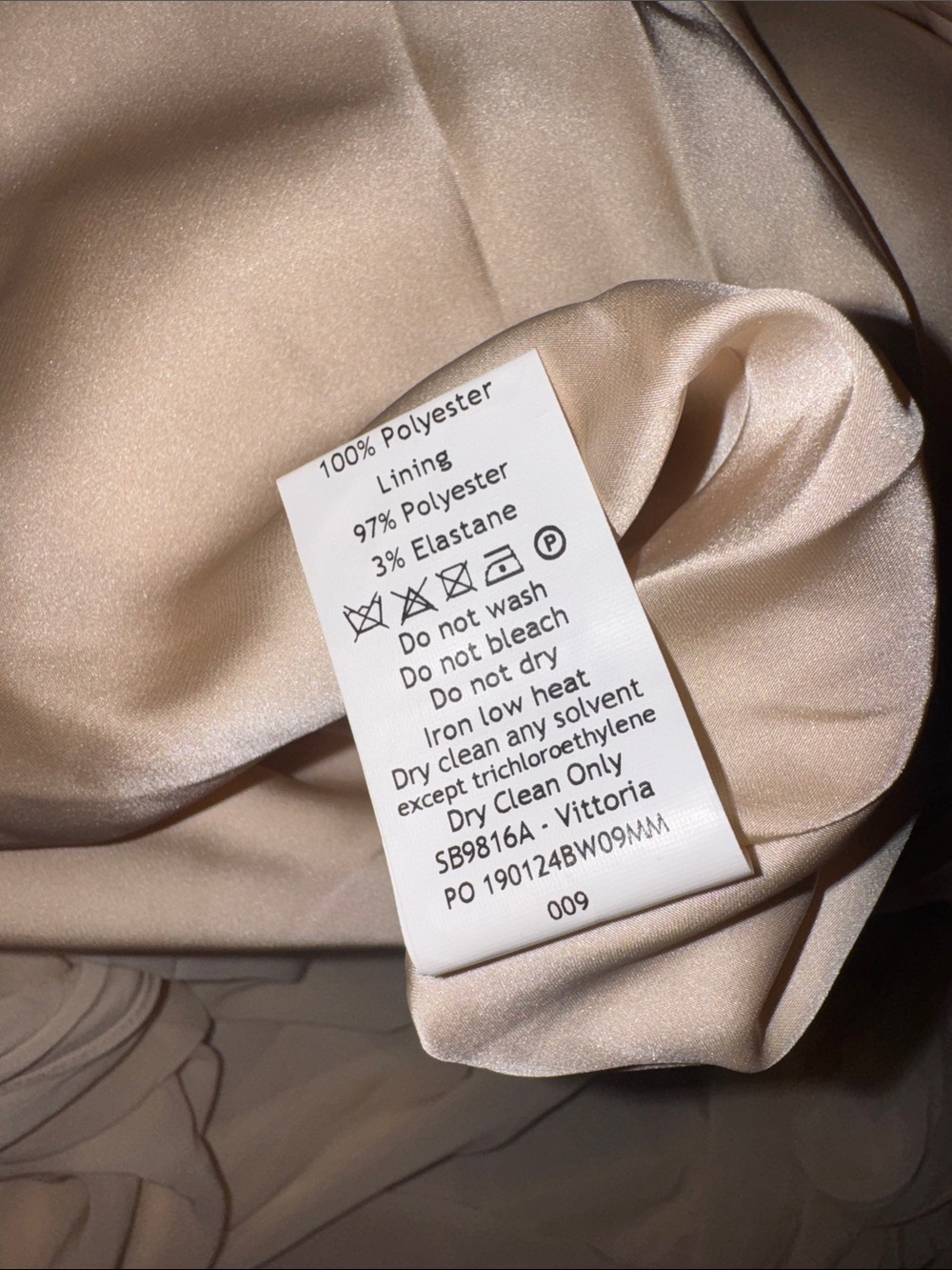 NWOT HOUSE OF CB 'Vittoria' Champagne Chiffon Floor Length Gown sz L - Picture 8 of 11
